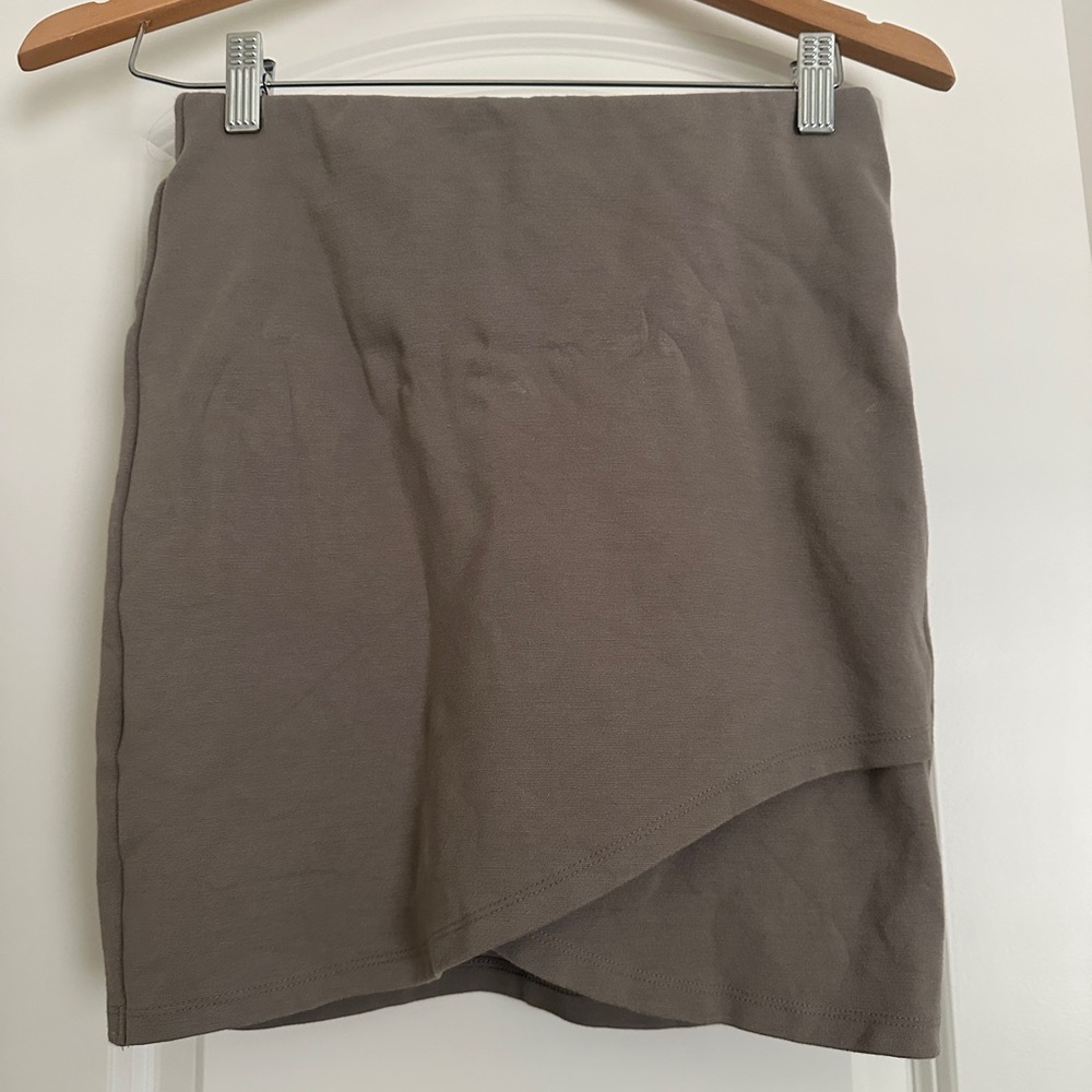 Talula Asymmetrical Skirt in Taupe
